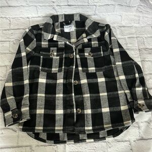Heavy flannel jacket black and white